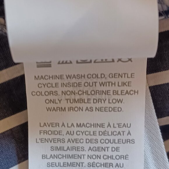 NWOT J. Crew Off-the-Shoulder Blue & White Striped Top Size 10 - Picture 6 of 7